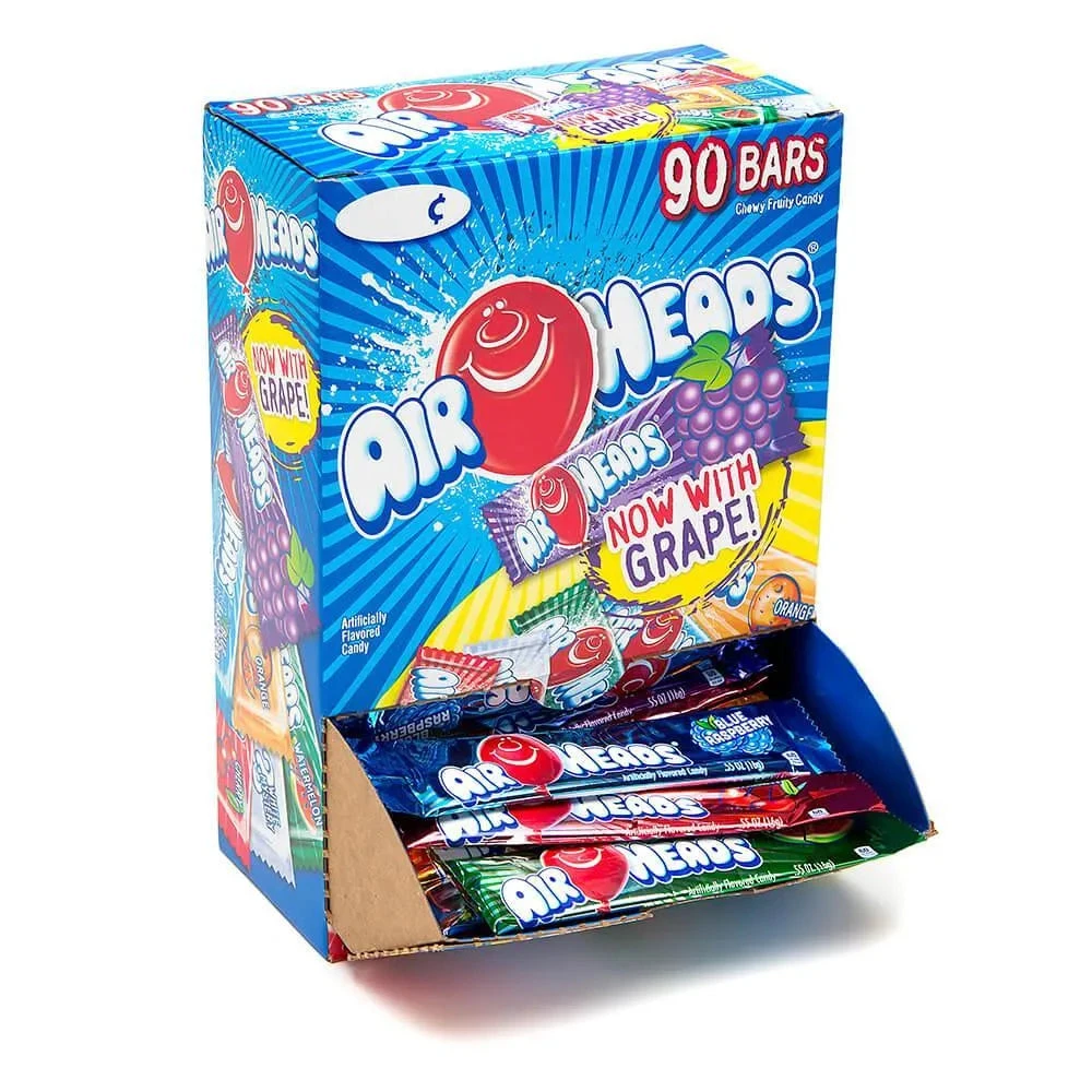 AirHeads Taffy Candy Bars: 90-Piece Box 3 AirHeads Taffy Candy Bars: 90-Piece Box