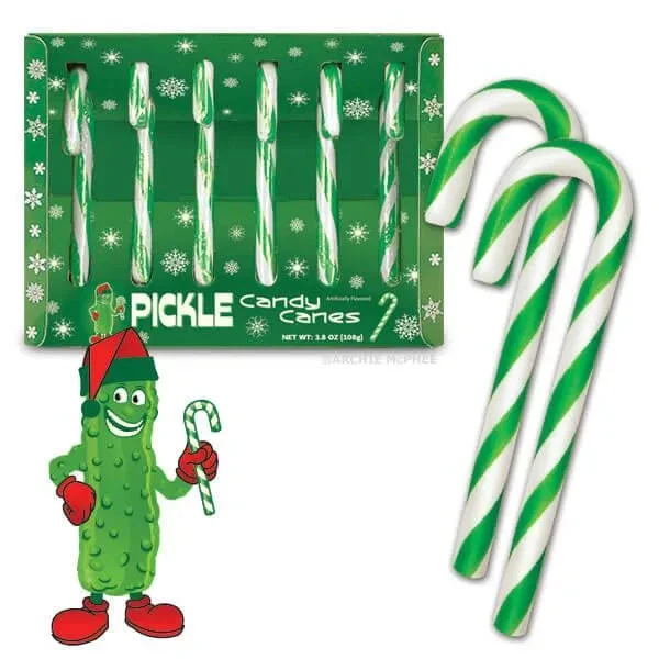 Archie McPhee Pickle Candy Canes: 6-Piece Box 5 Archie McPhee Pickle Candy Canes: 6-Piece Box - Image 3