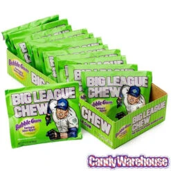 Big League Chew Bubble Gum Packs - Sour Apple: 12-Piece Box -Candy World Shop big league chew bubble gum packs sour apple 12 piece box candy warehouse 4 c51648a2 4162 4b86 b293 1540e09fc74d