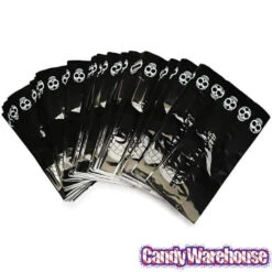 Black Cello Candy Bags With Day Of The Dead Skulls: 100-Piece Box -Candy World Shop black cello candy bags with day of the dead skulls 100 piece box candy warehouse 3
