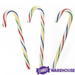Bobs Sweet Stripes Rainbow Cherry Candy Canes: 12-Piece Box -Candy World Shop bobs sweet stripes rainbow cherry candy canes 12 piece box candy warehouse 3