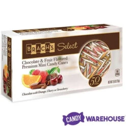 Brach's Chocolate And Fruit Flavored Premium Mini Candy Canes: 50-Piece Box -Candy World Shop brach s chocolate and fruit flavored premium mini candy canes 50 piece box candy warehouse 3 1e785876 199f 4e2e 9069 12c1edb83989