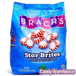 Brach's Peppermint Star Brites Mints Candy: 300-Piece Bag -Candy World Shop brach s peppermint star brites mints candy 300 piece bag candy warehouse 3