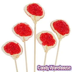 Brain Hard Candy Lollipops: 12-Piece Bag -Candy World Shop brain hard candy lollipops 12 piece bag candy warehouse 4