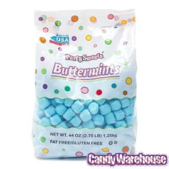Butter Mints Creams - Blue: 2.75LB Bag -Candy World Shop butter mints creams blue 2 75lb bag candy warehouse 3