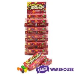 Chewy Lemonhead Fruit Mix Candy Mini Packs: 24-Piece Box -Candy World Shop chewy lemonhead fruit mix candy mini packs 24 piece box candy warehouse 3