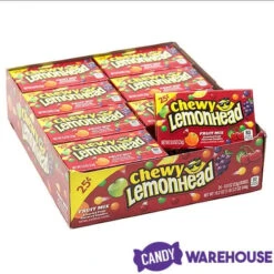 Chewy Lemonhead Fruit Mix Candy Mini Packs: 24-Piece Box -Candy World Shop chewy lemonhead fruit mix candy mini packs 24 piece box candy warehouse 6