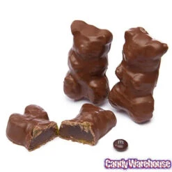 Chocolate Covered Jumbo Gummy Bears: 5LB Box -Candy World Shop chocolate covered jumbo gummy bears 5lb box candy warehouse 4