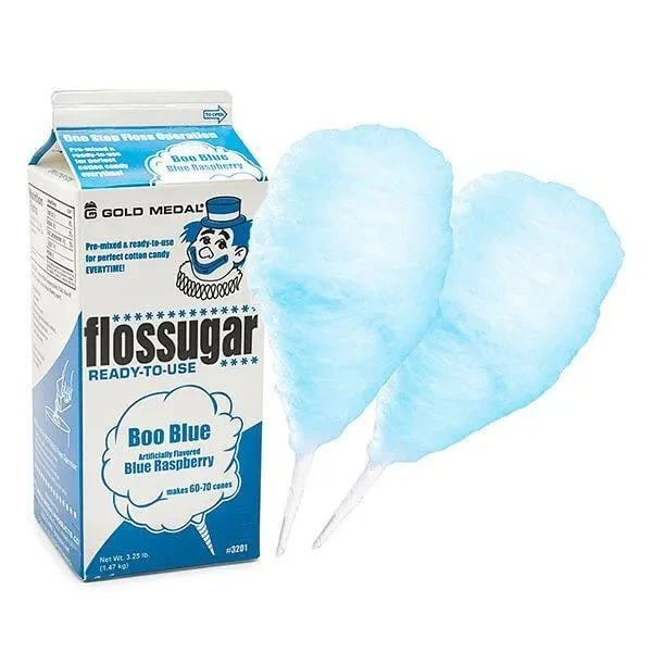 Cotton Candy Floss Sugar - Blue Raspberry: Half Gallon Carton 3 Cotton Candy Floss Sugar - Blue Raspberry: Half Gallon Carton