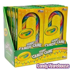 Crayola Giant Candy Canes: 12-Piece Box -Candy World Shop crayola giant candy canes 12 piece box candy warehouse 3
