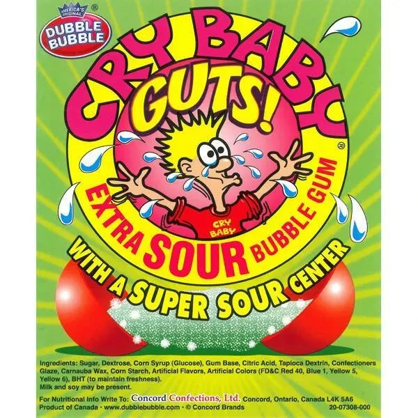 Cry Baby Guts Sour Gumballs: 850-Piece Case 4 Cry Baby Guts Sour Gumballs: 850-Piece Case - Image 2