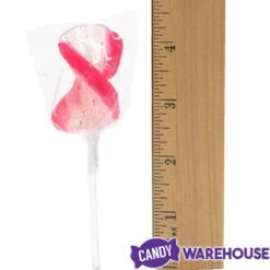 CurlyCutes Petite Crystal Ribbon Pops - Pink Strawberry: 20-Piece Jar -Candy World Shop curlycutes petite crystal ribbon pops pink strawberry 20 piece jar candy warehouse 4
