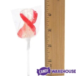 CurlyCutes Petite Crystal Ribbon Pops - Red Cherry: 20-Piece Jar -Candy World Shop curlycutes petite crystal ribbon pops red cherry 20 piece jar candy warehouse 3