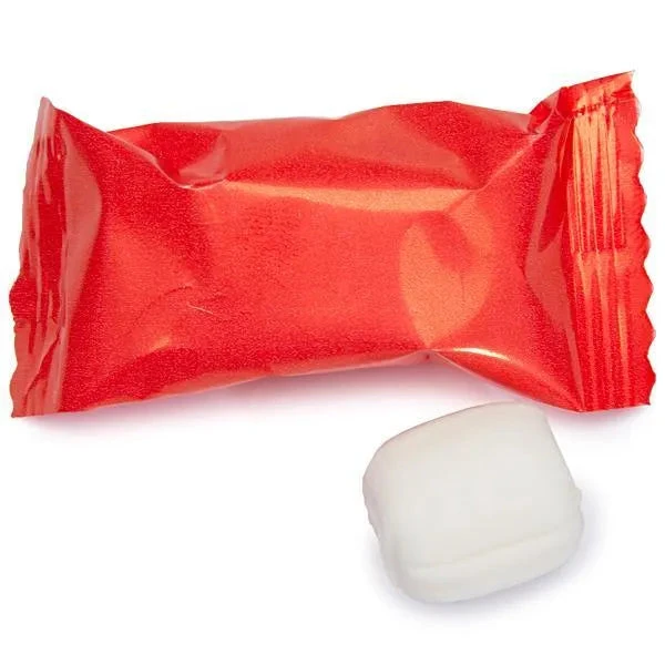 Custom Logo Red Wrapped Butter Mint Creams: 5000-Piece Minimum 3 Custom Logo Red Wrapped Butter Mint Creams: 5000-Piece Minimum