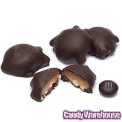 DeMet's Turtles Minis Caramel Nut Cluster Chocolates - Dark Almond: 5-Ounce Bag -Candy World Shop demet s turtles minis caramel nut cluster chocolates dark almond 5 ounce bag candy warehouse 3