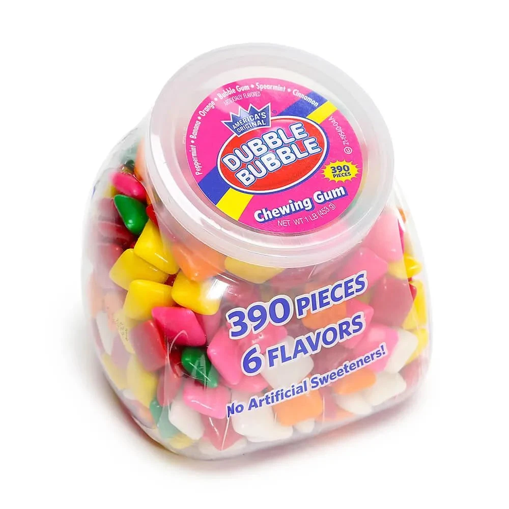 Dubble Bubble Assorted Chewing Gum Tabs: 390-Piece Desktop Tub 3 Dubble Bubble Assorted Chewing Gum Tabs: 390-Piece Desktop Tub