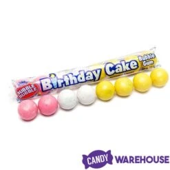 Dubble Bubble Birthday Cake Bubblegum 8-Ball Tube Packs: 24-Piece Box -Candy World Shop dubble bubble birthday cake bubblegum 8 ball tube packs 24 piece box candy warehouse 3