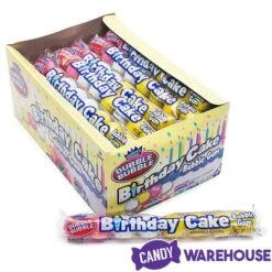 Dubble Bubble Birthday Cake Bubblegum 8-Ball Tube Packs: 24-Piece Box -Candy World Shop dubble bubble birthday cake bubblegum 8 ball tube packs 24 piece box candy warehouse 4