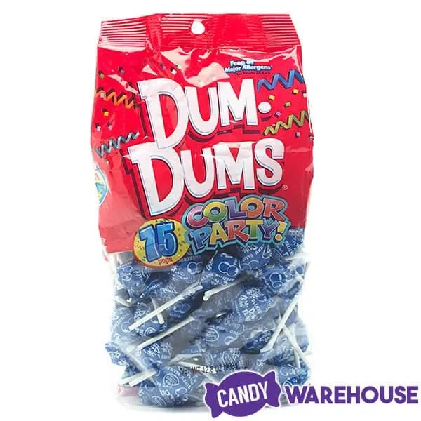 Dum Dums Royal Blue Party Pops - Blueberry: 75-Piece Bag 6 Dum Dums Royal Blue Party Pops - Blueberry: 75-Piece Bag - Image 4
