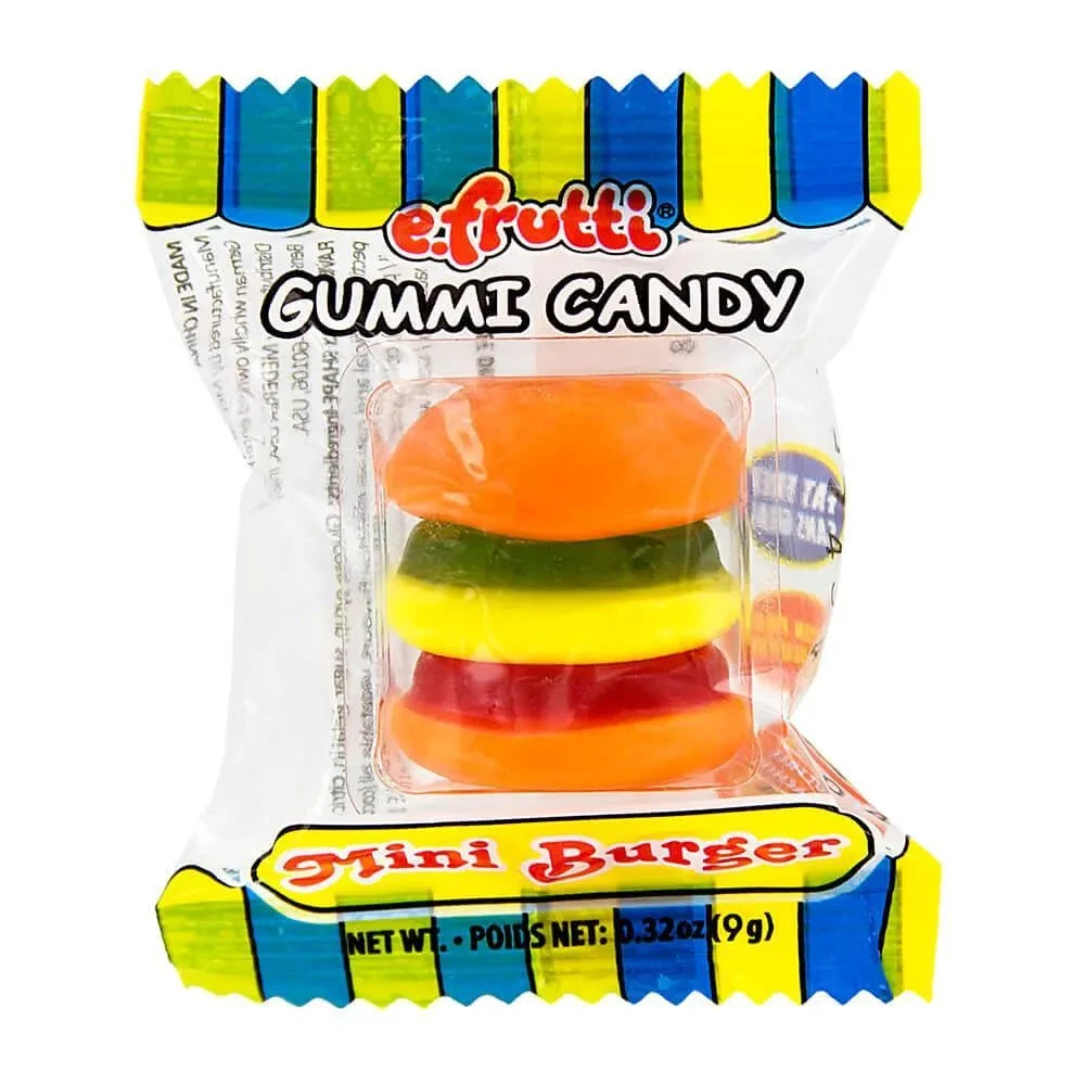 Efrutti Gummy Mini Burgers Candy: 60-Piece Box 3 Efrutti Gummy Mini Burgers Candy: 60-Piece Box