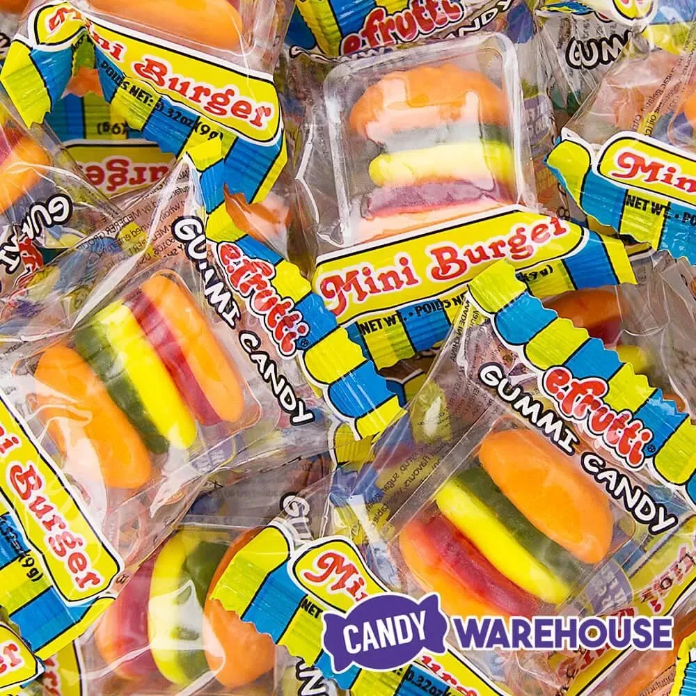 Efrutti Gummy Mini Burgers Candy: 60-Piece Box 4 Efrutti Gummy Mini Burgers Candy: 60-Piece Box - Image 2