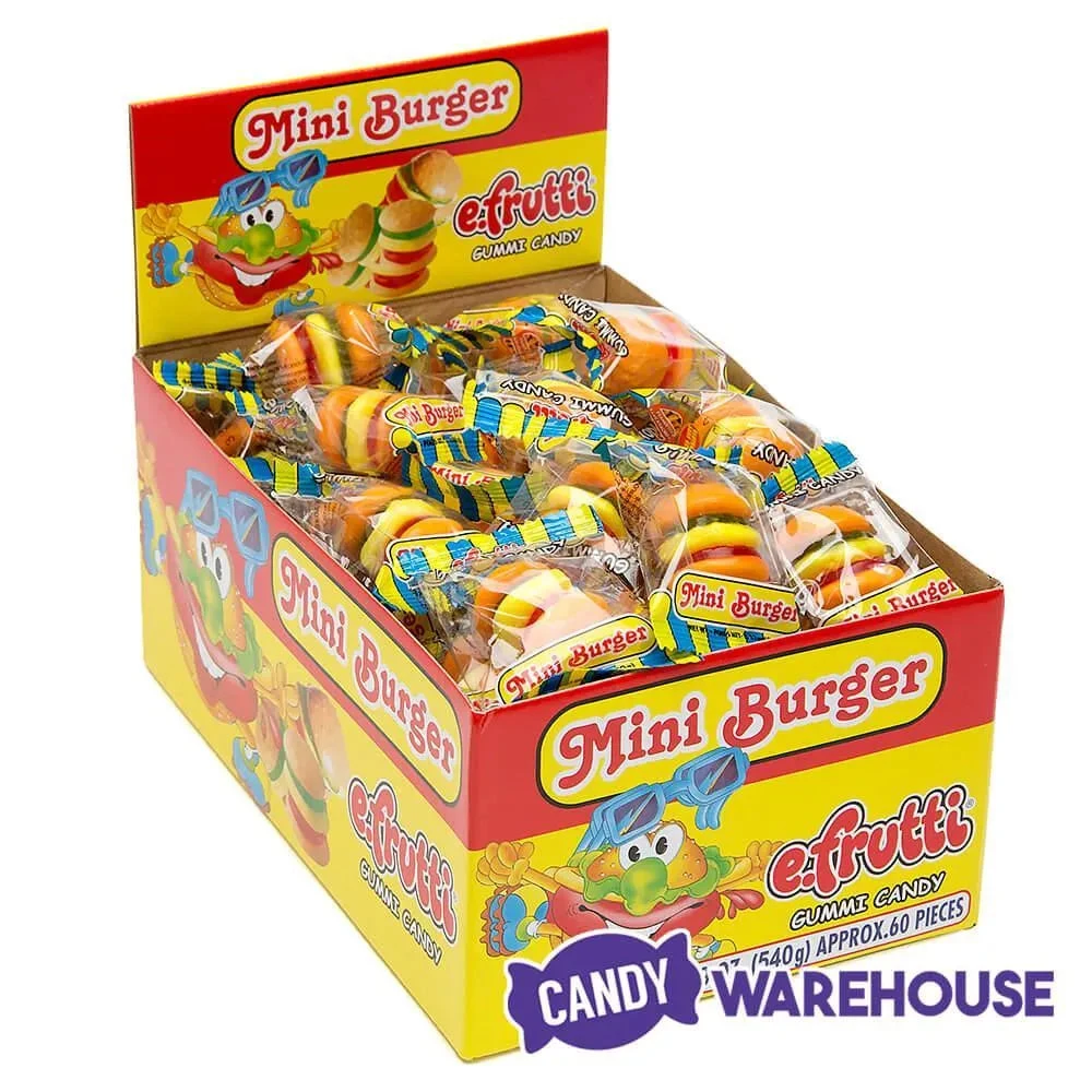Efrutti Gummy Mini Burgers Candy: 60-Piece Box 7 Efrutti Gummy Mini Burgers Candy: 60-Piece Box - Image 5