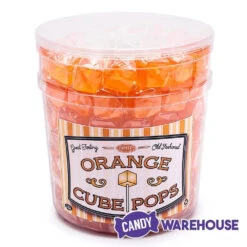 Espeez Cube Pop - Orange: 100-Piece Tub -Candy World Shop espeez cube pop orange 100 piece tub candy warehouse 3