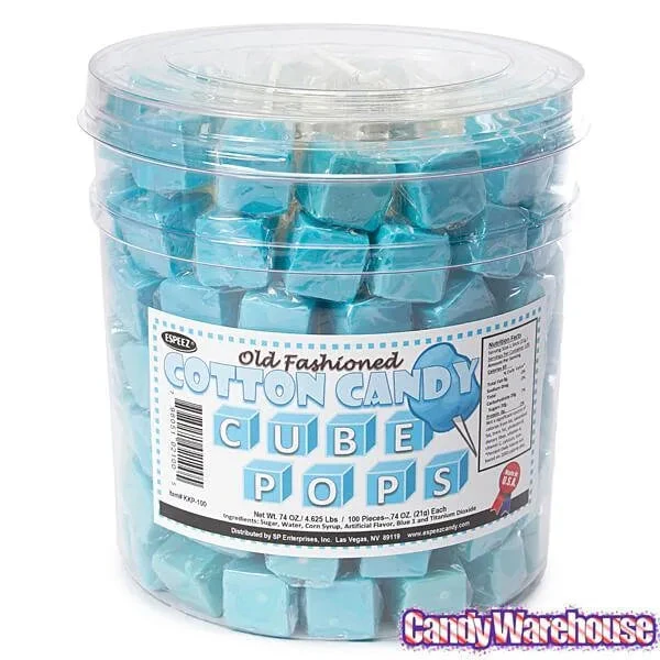 Espeez Cube Pops - Cotton Candy: 100-Piece Tub 6 Espeez Cube Pops - Cotton Candy: 100-Piece Tub - Image 4