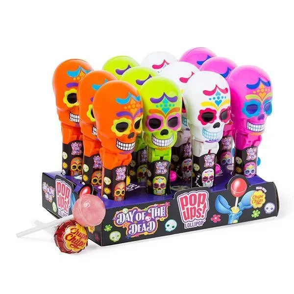 Flix Candy Day Of The Dead Skull Pop-Ups Lollipop Packs: 12-Piece Display 3 Flix Candy Day Of The Dead Skull Pop-Ups Lollipop Packs: 12-Piece Display