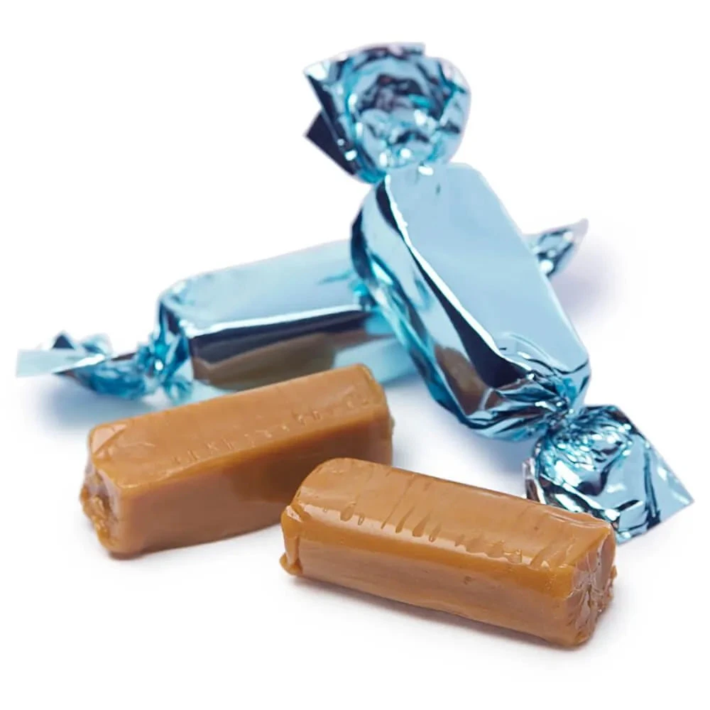 Foiled Caramel Candy - Light Blue: 180-Piece Bag 3 Foiled Caramel Candy - Light Blue: 180-Piece Bag