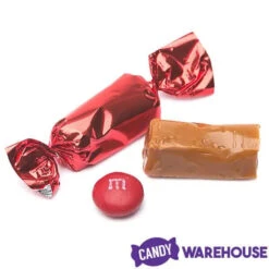 Foiled Caramel Candy - Red: 180-Piece Bag -Candy World Shop foiled caramel candy red 180 piece bag candy warehouse 3