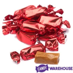Foiled Caramel Candy - Red: 180-Piece Bag -Candy World Shop foiled caramel candy red 180 piece bag candy warehouse 4
