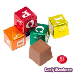 Foiled Chocolate And Hazelnut ABC Blocks Candy: 145-Piece Tub -Candy World Shop foiled chocolate and hazelnut abc blocks candy 145 piece tub candy warehouse 3
