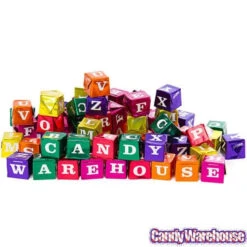 Foiled Chocolate And Hazelnut ABC Blocks Candy: 145-Piece Tub -Candy World Shop foiled chocolate and hazelnut abc blocks candy 145 piece tub candy warehouse 4