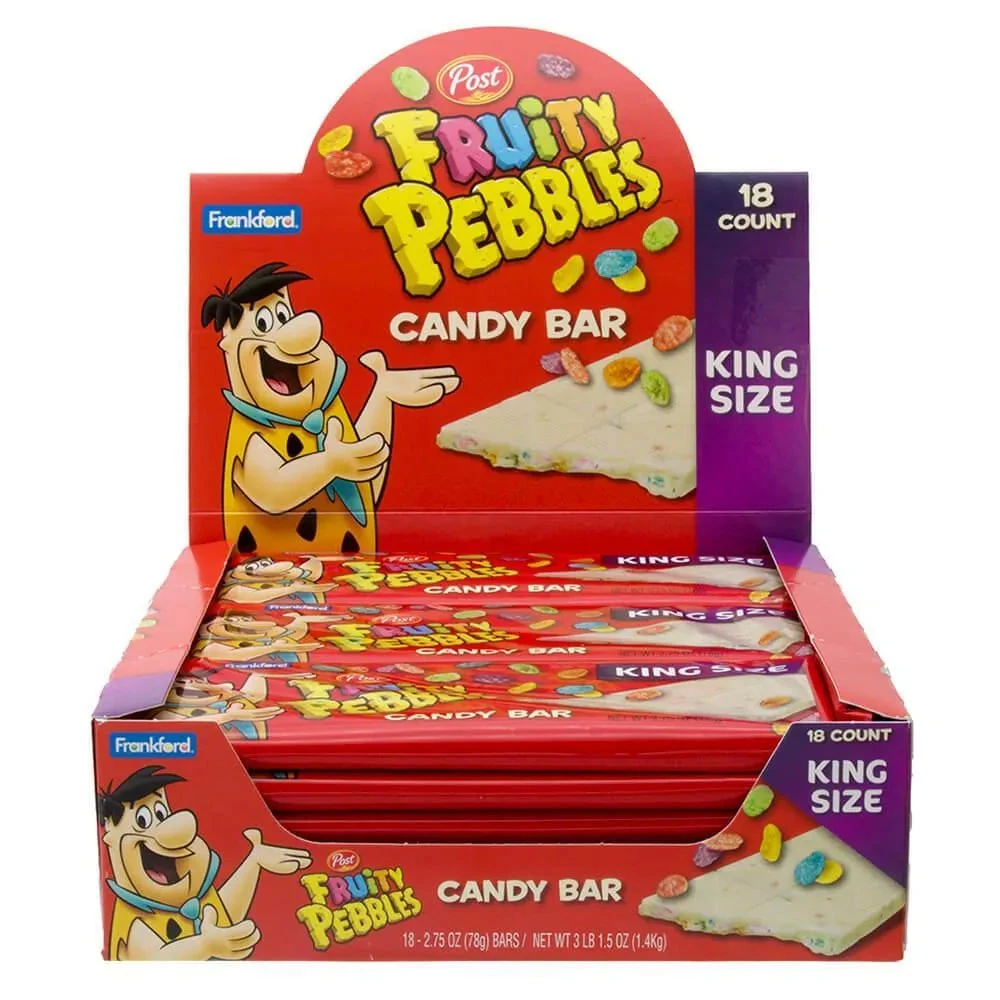 Fruity Pebbles King Size Candy Bar: 18-Piece Box 3 Fruity Pebbles King Size Candy Bar: 18-Piece Box