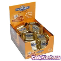Ghirardelli Milk Chocolate With Caramel Filling Squares: 50-Piece Box -Candy World Shop ghirardelli milk chocolate with caramel filling squares 50 piece box candy warehouse 3 e4f2247f 8313 4b4d 9439 5a95b0a12a8f