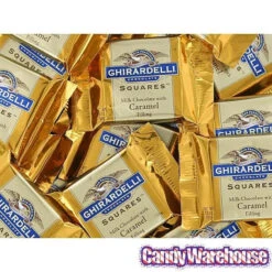 Ghirardelli Milk Chocolate With Caramel Filling Squares: 50-Piece Box -Candy World Shop ghirardelli milk chocolate with caramel filling squares 50 piece box candy warehouse 4 1dfc04a5 65f0 44cd a608 f01d7f4a405b