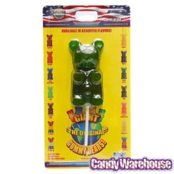Giant Gummy Bear On A Stick - Sour Apple -Candy World Shop giant gummy bear on a stick sour apple candy warehouse 4 9ba4e01a 9078 4aa4 8a01 bd3644039797
