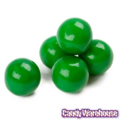 Green 1-Inch Gumballs: 2LB Bag -Candy World Shop green 1 inch gumballs 2lb bag candy warehouse 3