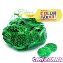 Green Foiled Milk Chocolate Coins: 1LB Bag 11 Green Foiled Milk Chocolate Coins: 1LB Bag -Candy World Shop green foiled milk chocolate coins 1lb bag candy warehouse 5