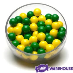 Gumballs Color Combo - Green And Yellow: 4LB Box -Candy World Shop gumballs color combo green and yellow 4lb box candy warehouse 4