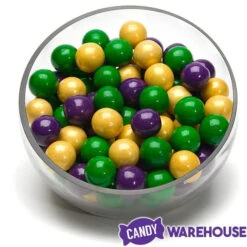 Gumballs Color Combo - Purple, Green And Gold: 6LB Box -Candy World Shop gumballs color combo purple green and gold 6lb box candy warehouse 4