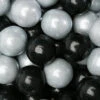 Gumballs Color Combo - Silver And Black: 4LB Box -Candy World Shop gumballs color combo silver and black 4lb box candy warehouse 1