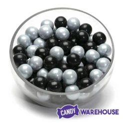 Gumballs Color Combo - Silver And Black: 4LB Box 9 Gumballs Color Combo - Silver And Black: 4LB Box -Candy World Shop gumballs color combo silver and black 4lb box candy warehouse 4
