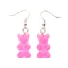 Gummy Bear Earrings - Pink -Candy World Shop gummy bear earrings pink candy warehouse 1