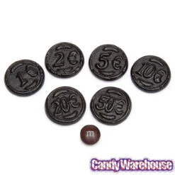 Gustaf's Black Licorice Coins: 1KG Bag -Candy World Shop gustaf s black licorice coins 1kg bag candy warehouse 3