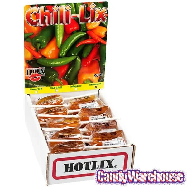 Habanero Chili Pepper Spicy Lollipops: 36-Piece Box 4 Habanero Chili Pepper Spicy Lollipops: 36-Piece Box - Image 2