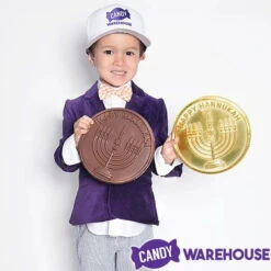 Happy Hanukkah Milk Chocolate Giant Gelt: 8.65-Ounce Coin -Candy World Shop happy hanukkah milk chocolate giant gelt 8 65 ounce coin candy warehouse 4