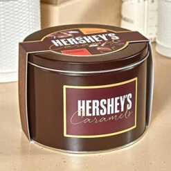 Hershey's Caramels - Milk And Dark Chocolate Caramel Candy: 2.5LB Gift Tin -Candy World Shop hershey s caramels milk and dark chocolate caramel candy 2 5lb gift tin candy warehouse 5