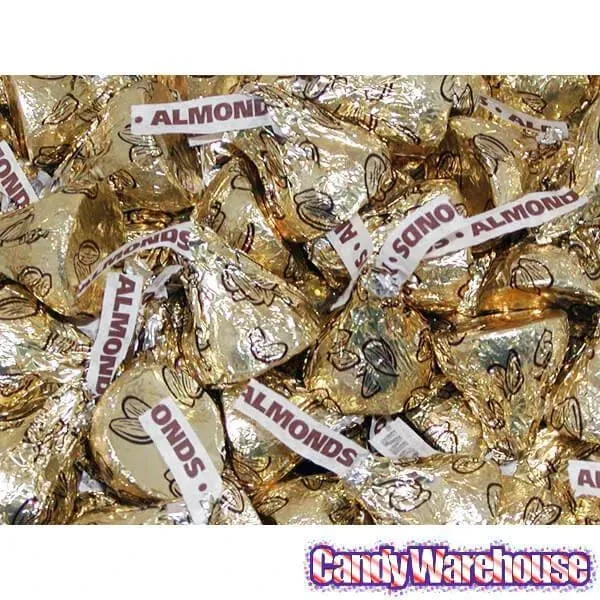 Hershey's Kisses Gold Foiled Milk Chocolate With Almonds Candy: 400-Piece Bag 5 Hershey's Kisses Gold Foiled Milk Chocolate With Almonds Candy: 400-Piece Bag - Image 3